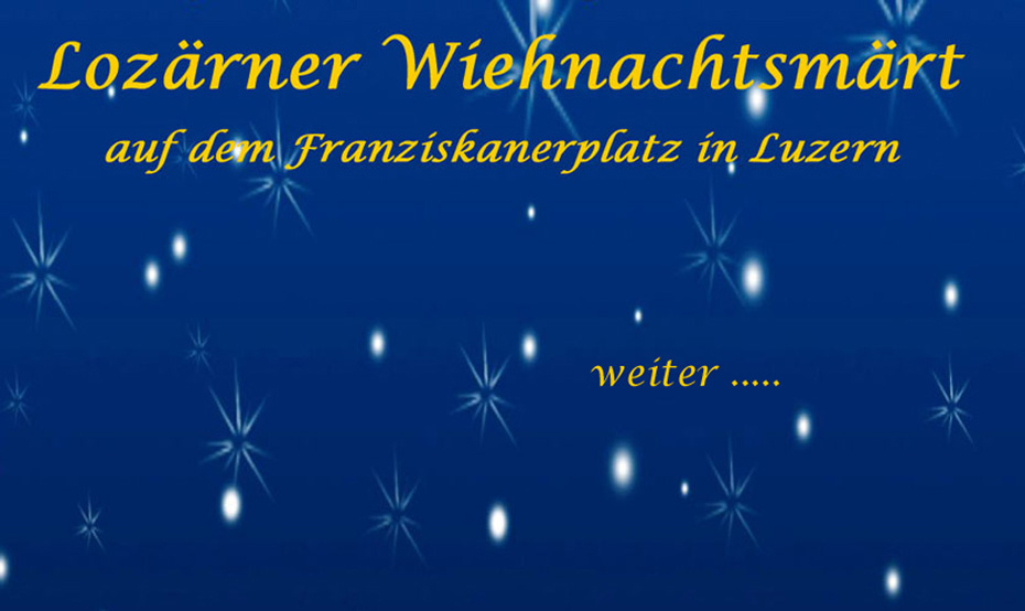 Luzerner Weihnachtsmarkt auf dem Franziskanerplatz in Luzern