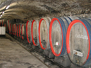 Der Gewölbekeller unter dem Weingut Marienhof
