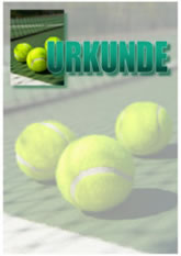 Vereinsbedarf Fisch in Kellberg bei Passau - Sport-Urkunde Tennisl - im A4-Format - PC-geeignet