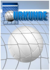 Vereinsbedarf Fisch in Kellberg bei Passau - Sport-Urkunde Volleyball - im A4-Format - PC-geeignet