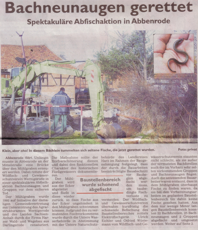 Abfisch-Aktion in Abbenrode