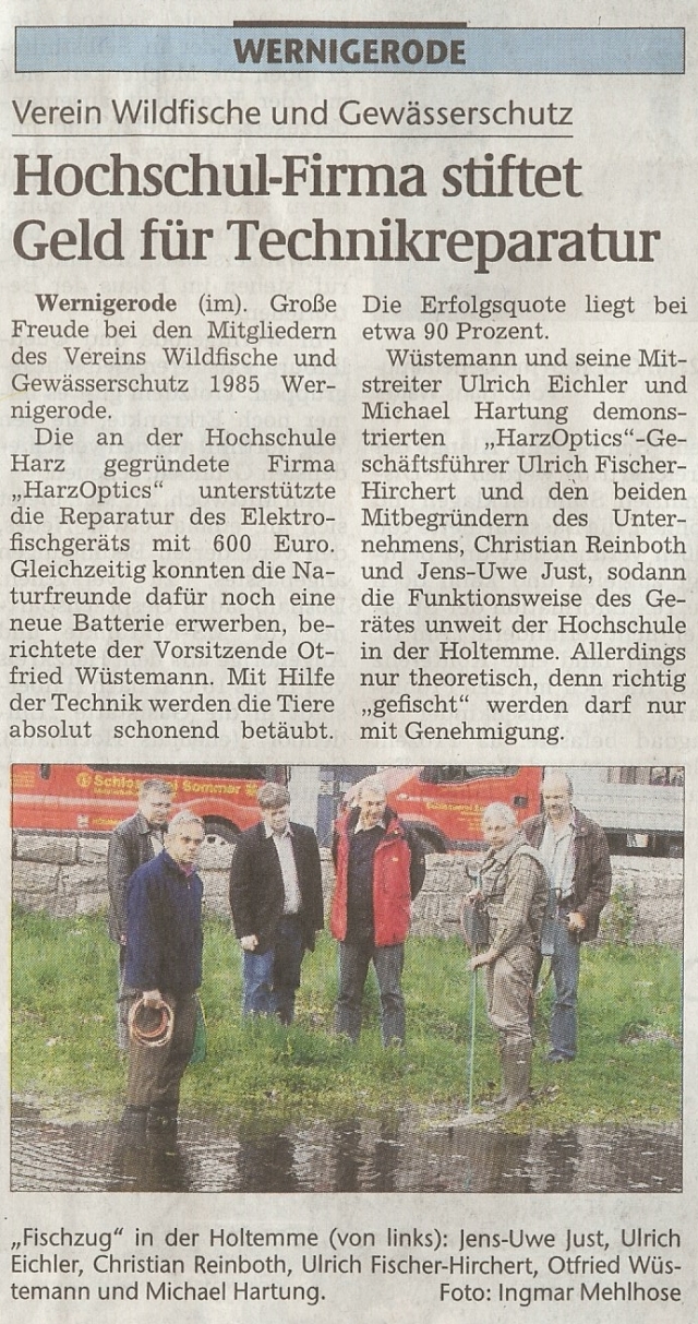 Hochschul-Firma stiftet Geld f&uuml;r Technikreparatur