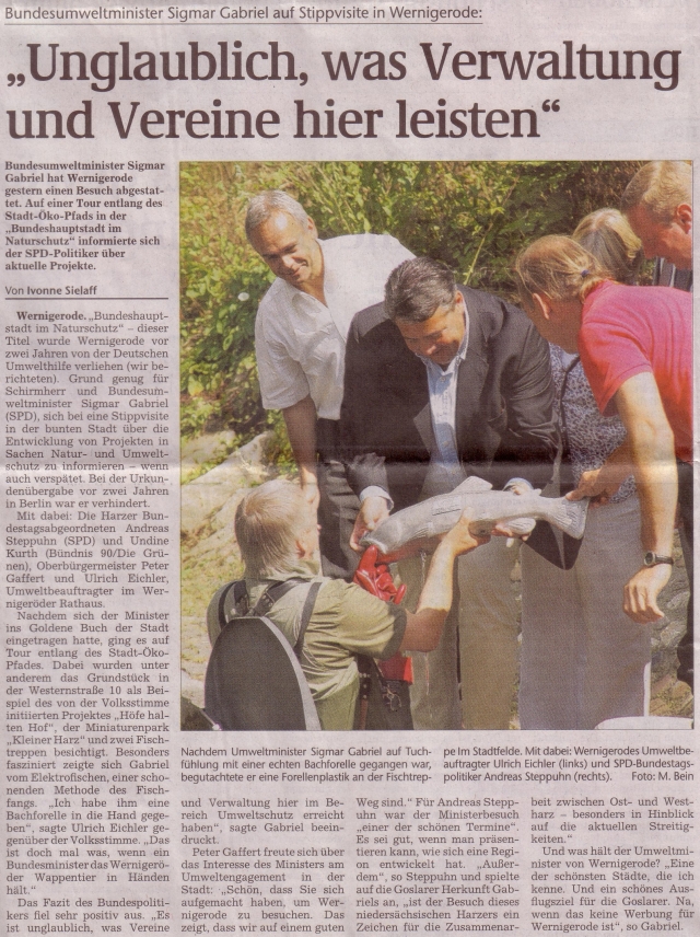 Sigmar Gabriel zu Besuch in Wernigerode