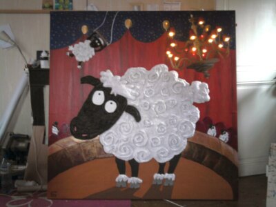 Projet création grande toile mouton