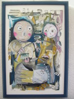 Personnages aquarelle, grand format 120 x 80 cm Personnages aquarelle, grand format 120 x 80 cm