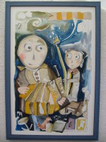 Personnages aquarelle, grand format 120 x 80 cm Personnages aquarelle, grand format 120 x 80 cm