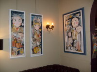 Personnages aquarelle, grand format 120 x 80 cm Personnages aquarelle, grand format 120 x 80 cm