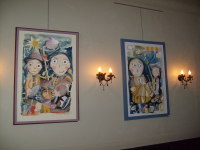 Personnages aquarelle, grand format 120 x 80 cm Personnages aquarelle, grand format 120 x 80 cm