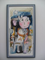 Personnages aquarelle, format 80 x 40 cm Personnages aquarelle, format 80 x 40 cm