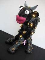 vache en céramique, hauteur 50 cm avec lampes à leds vache en céramique, hauteur 50 cm avec lampes à leds