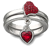 Eros-Ring mit echten Kristallen von Swarovski - ein ideales Geschenk zum Valentinstag. Ausgesucht von www.liebessprüche.eu
