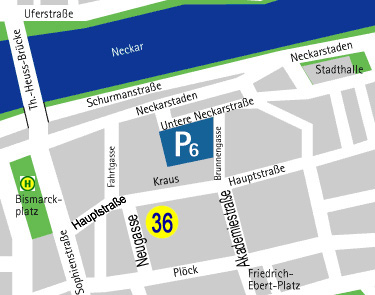 Sie finden uns in Heidelberg, Hauptstra&szlig;e 36