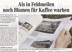 Als in Feldmeilen noch Blumen f&uuml;r Kaffee warben