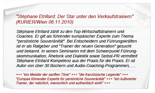 etrillard, verkauf training, verkaufs training, verkaufsschulung, verkaufsstrategien, erfolgreich im verkauf, f&uuml;hrungskr&auml;fte seminar, rhetorik training, rhetorik kurs, rhetorikkurs