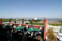 Terrasse mit Blick auf die Nordsee, zur Insel- und Halligwelt