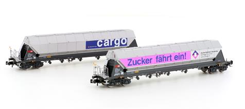 SBB Cargo Schüttgutwagen-Set, 2-teilig (2x Typ Tagnpps, „Cargo“ & „Zucker“)
