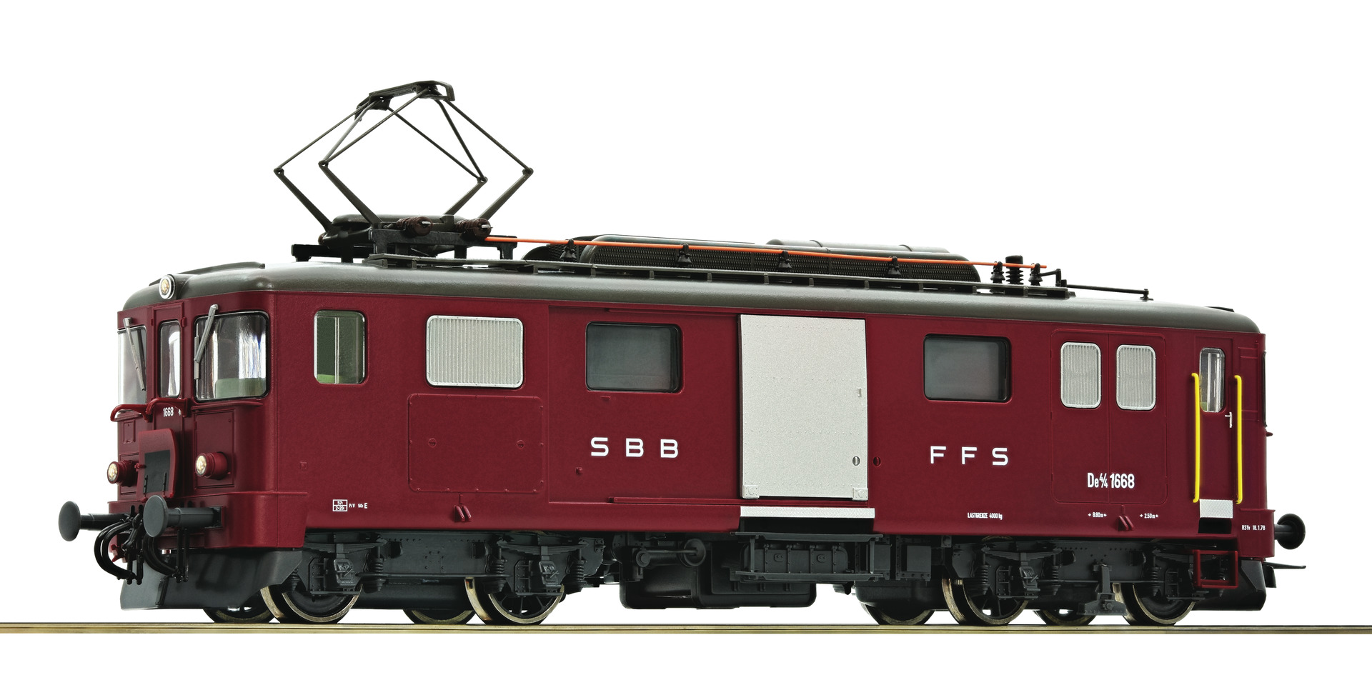 Roco 78656 - SBB De4/4, elektrischer Gepäcktriebwagen, #1668, Ep. III-IV, rot