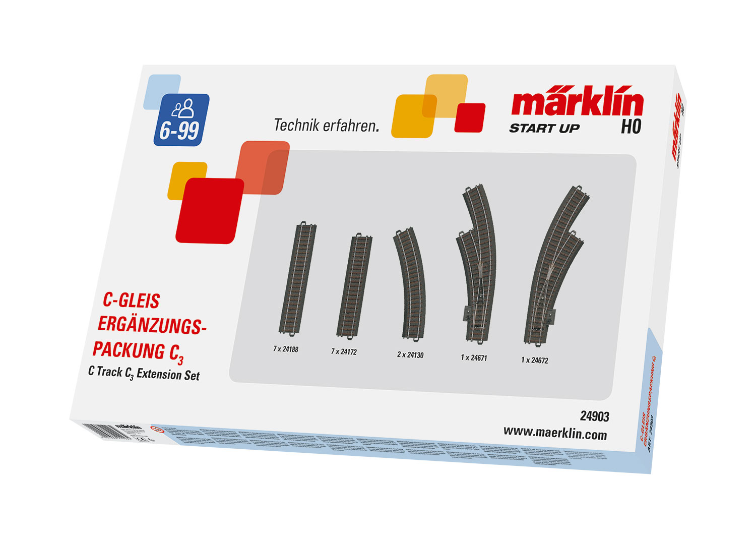 Märklin 24903 - C-Gleis-Ergänzungspackung C3