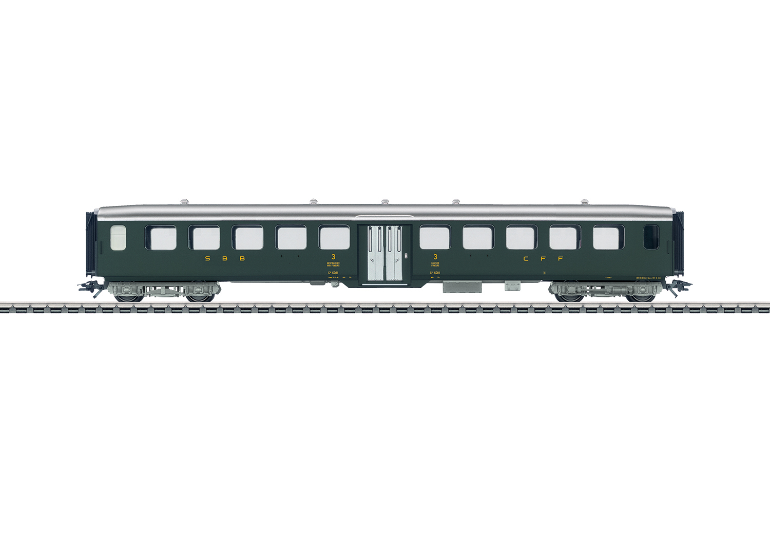 Märklin 43382 - SBB Leichtstahlwagen 3. Klasse Serie C4ü 6069-6100, Ep. III