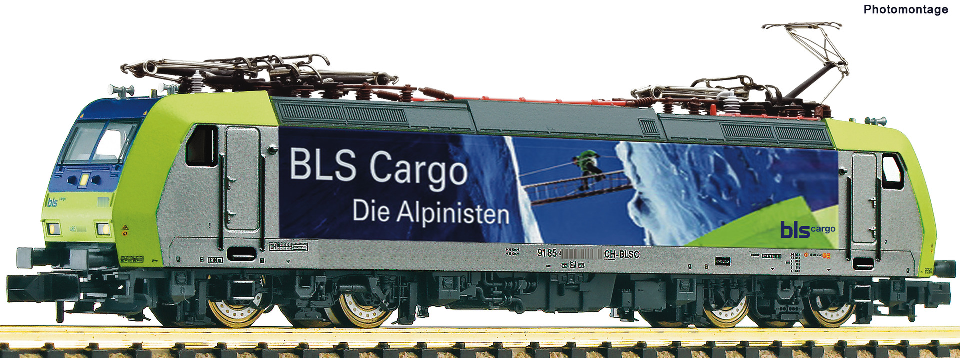 Fleischmann 738512, Spur N, BLS Cargo, Re 485, „Die Alpinisten“ (aktuelles Motiv), Ep. VI, analog