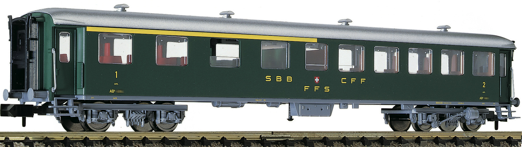 FLM 813804, Spur N, SBB Schnellzugwagen 1./2. Klasse, Bauart AB (Umbauwagen), Ep. III