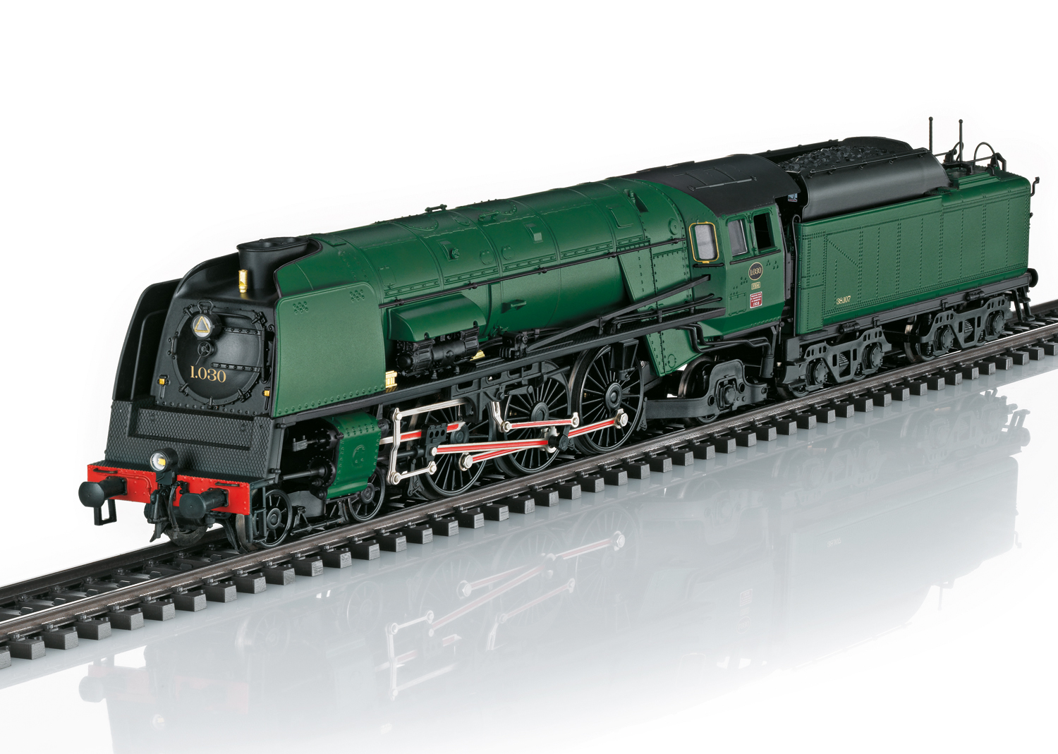 Märklin 39480, SNCB/NMBS, Dampflokomotive Reihe 1, BNr. 1.030, grün, digital m. Sound (mfx)
