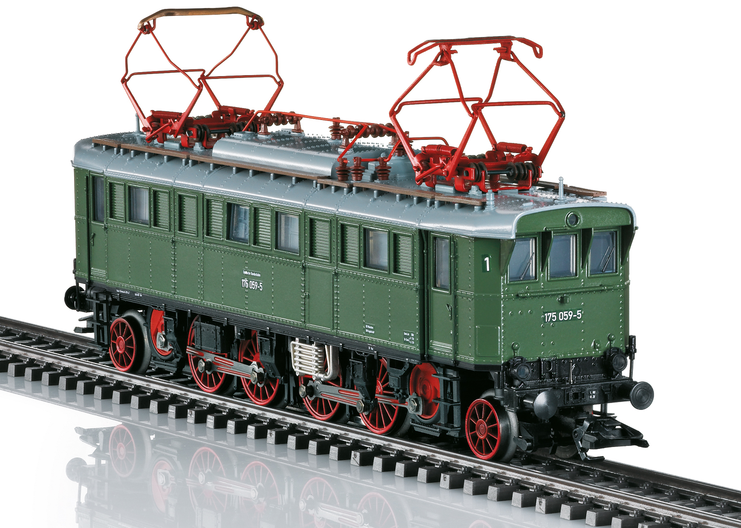 Märklin 37489, DB Museumslokomotive, Nürnberg, Baureihe 175, chromoxidgrün, Ep. VI