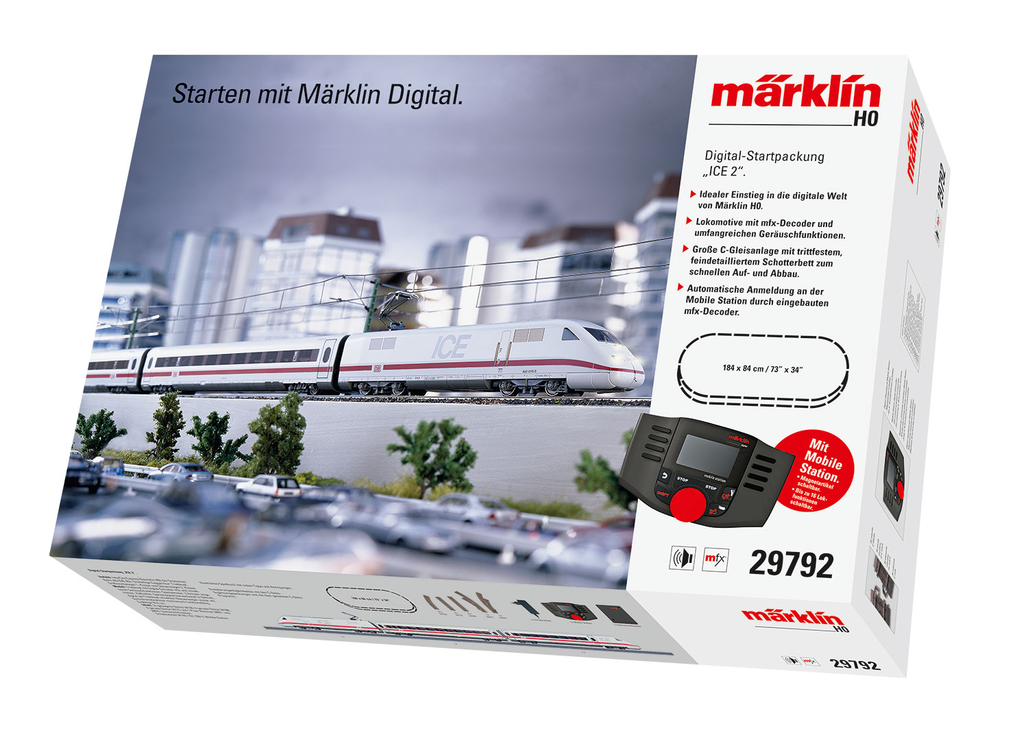 Märklin 29792, DB AG, Digital-Startpackung „ICE 2“, digital m. Sound (mfx)