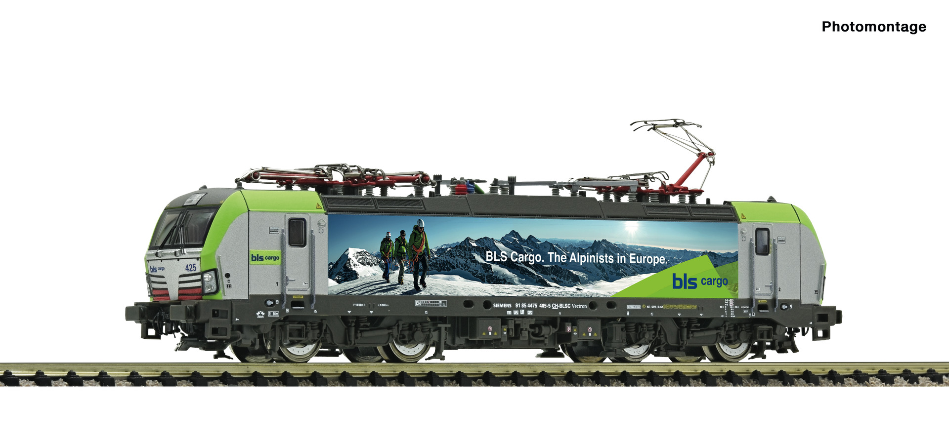 Fleischmann 7570010, Spur N, BLS Cargo Re 475 425-5, „Alpinisten“-Design, digital mit Sound