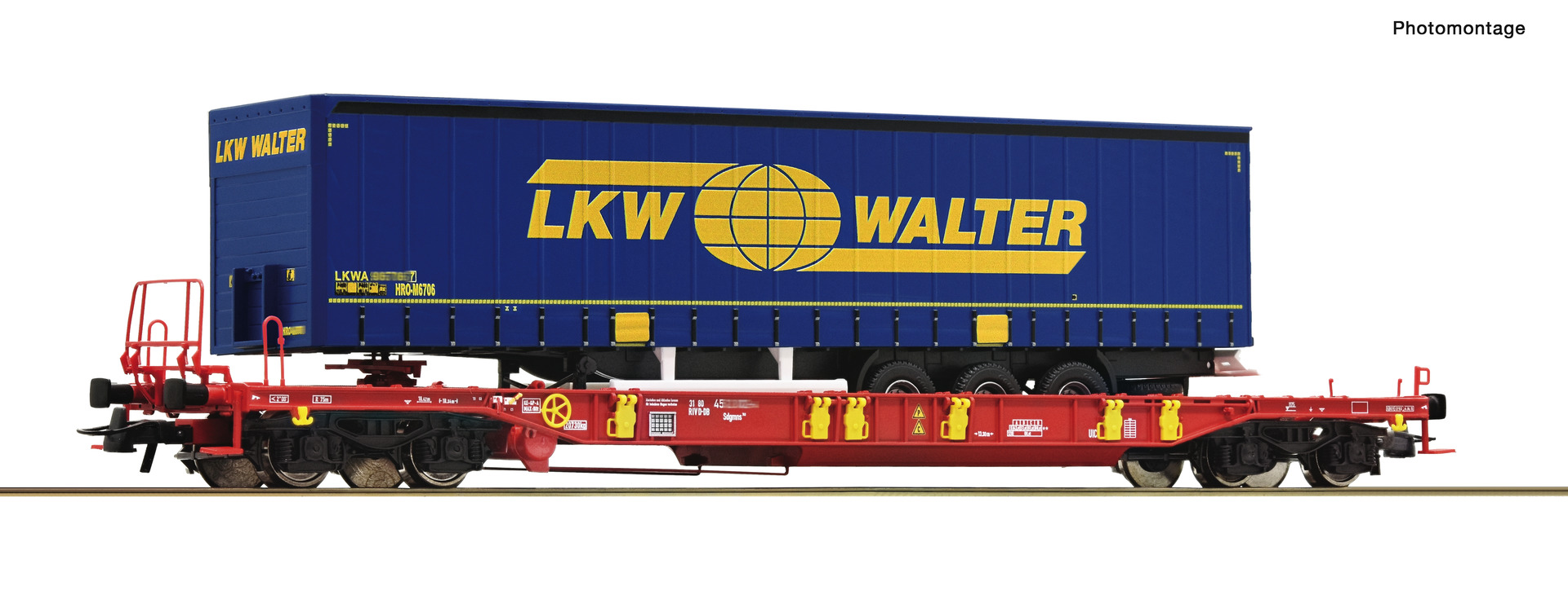 Roco 76233, DB AG Taschenwagen “LKW Walter”, roter Sdgmns/T3