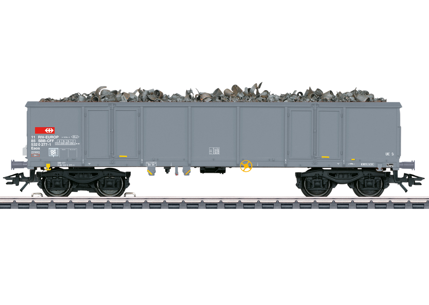 Märklin 46917, SBB Offener Güterwagen Eaos, grau, mit Schlusslicht
