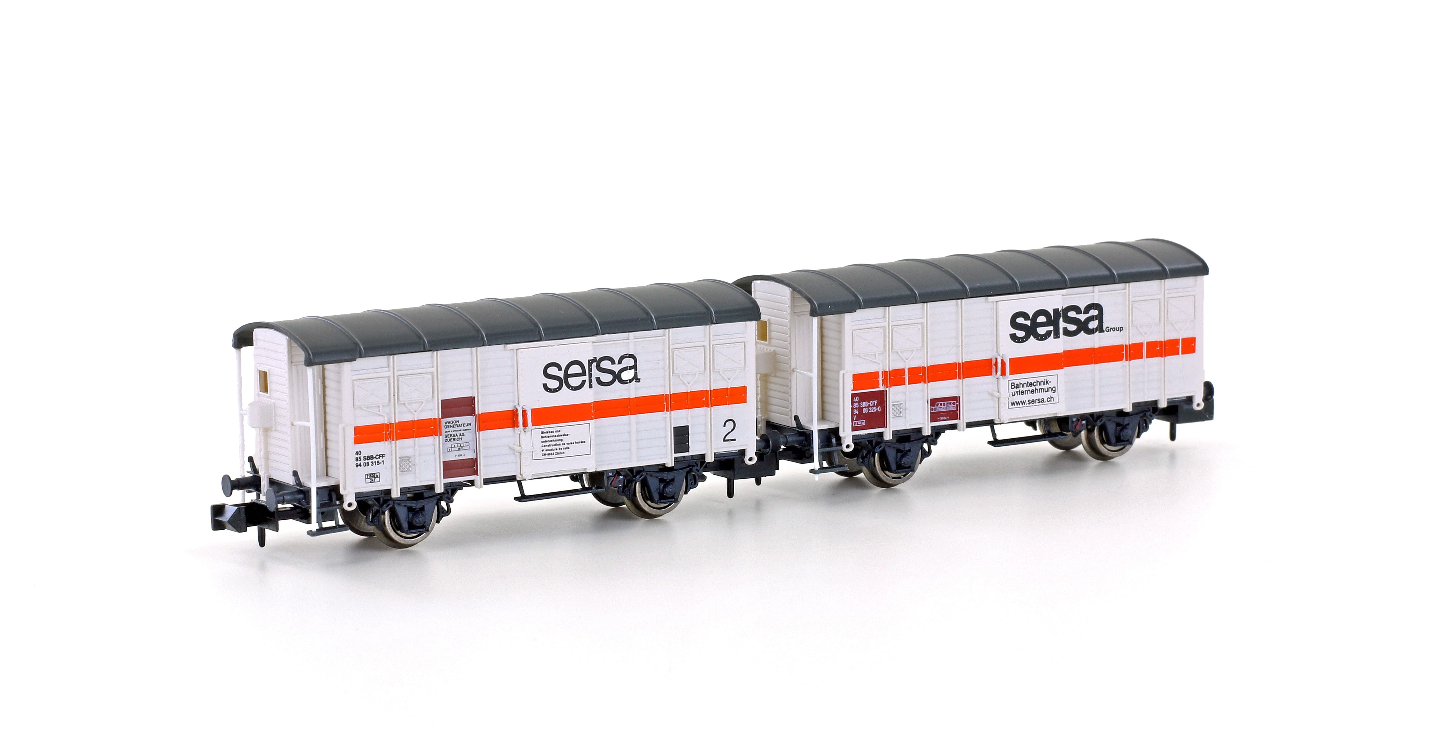 Hobbytrain N H24253, SERSA Bahnbauwagen-Set, 2-teilig (2x K3) , Ep. V