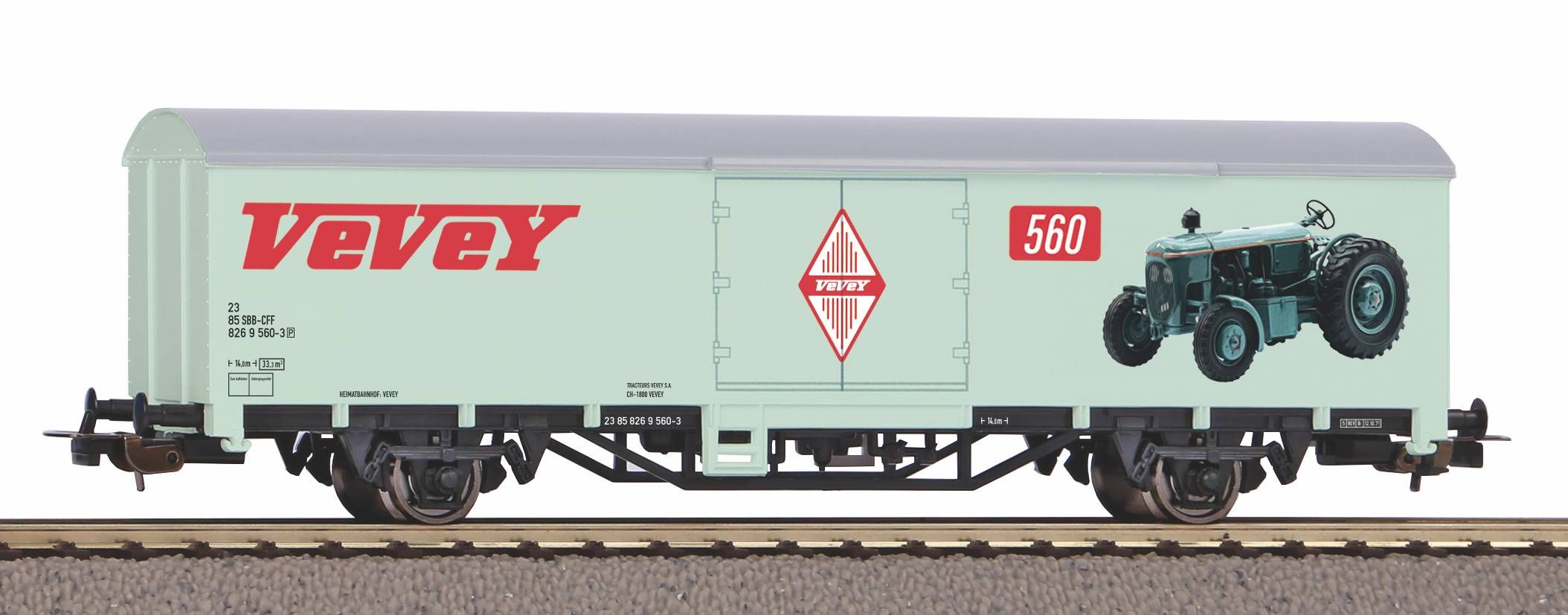 Piko H0 54306, SBB gedeckter Güterwagen Vevey 560 , Ep. III