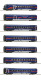 Roco 5520004, ÖBB Zugpackung "Nightjet", Ep. VI, 7-teilig, mit Innenbeleuchtung, AC, digital