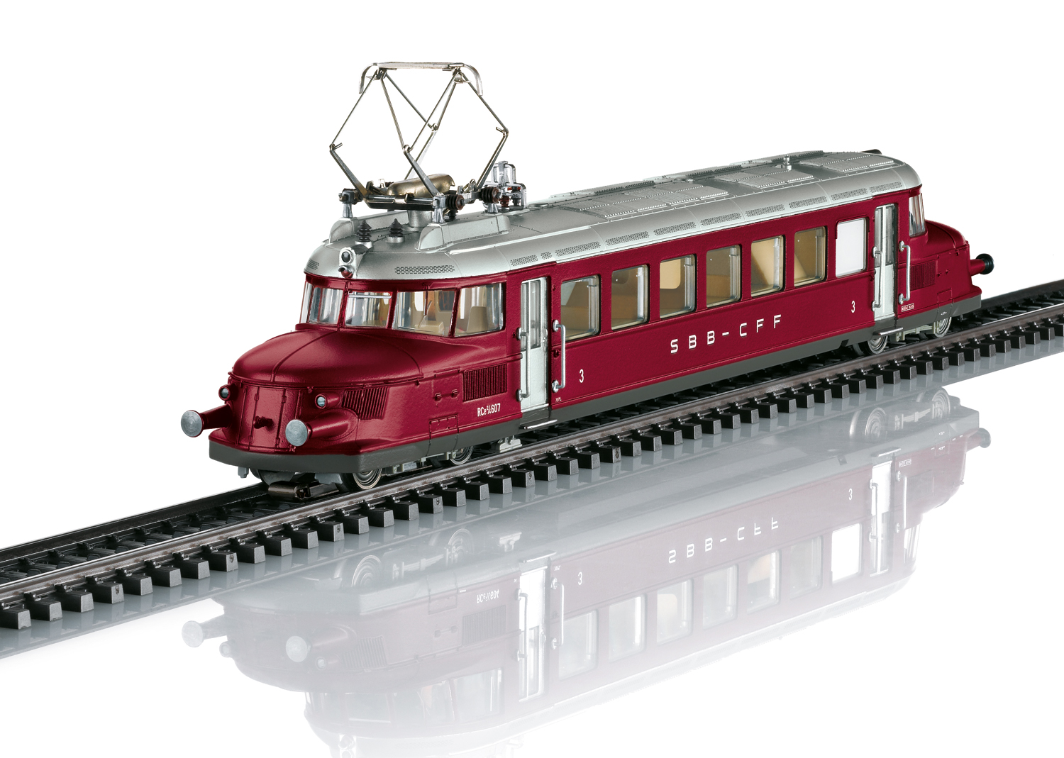 Märklin H0 38860, OeBB Schnelltriebwagen Serie RCe 2/4, purpurrot, digital m. Sound (mfx)