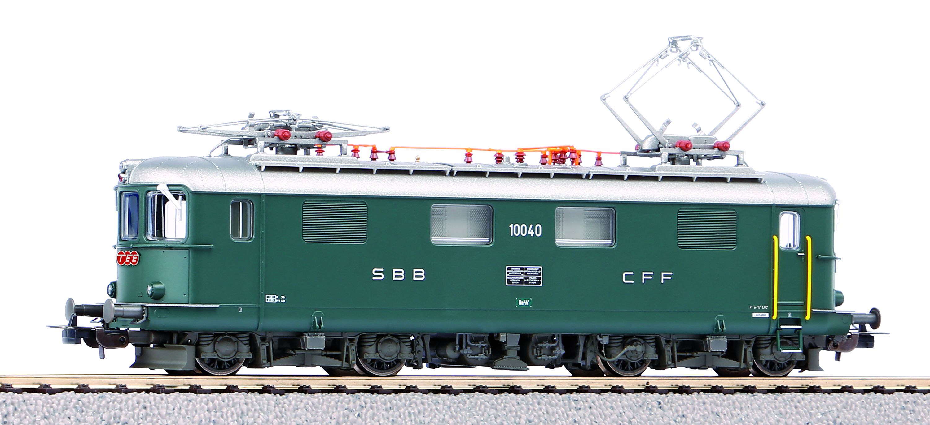 Piko H0 96886, SBB Re 4/4 I, 10040, Ep. III-IV, DC, grün mit TEE-Schild, analog