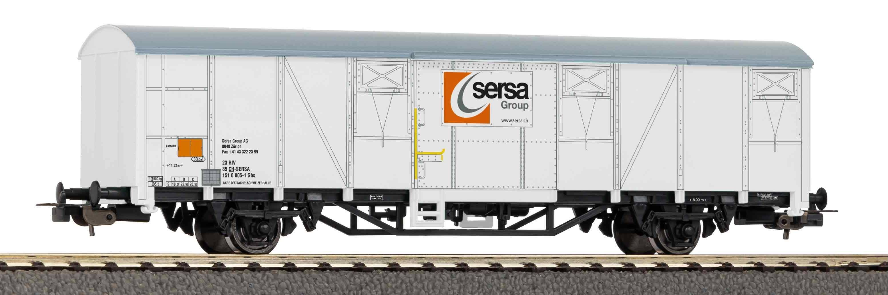 Piko H0 27721, Sersa, gedeckter Güterwagen Gbs