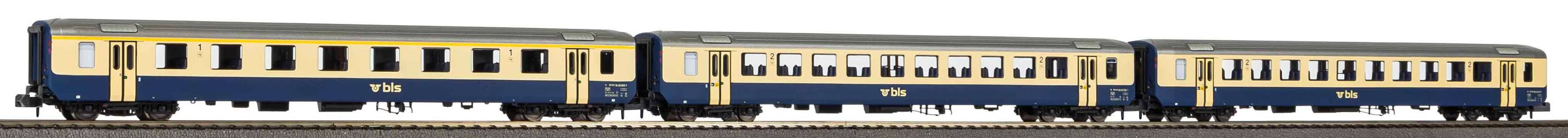Piko 94461, Spur N, BLS EW I RX-Zugset, 3-teilig (1x 1.Klasse, 2x 2.Klasse), Ep. VI