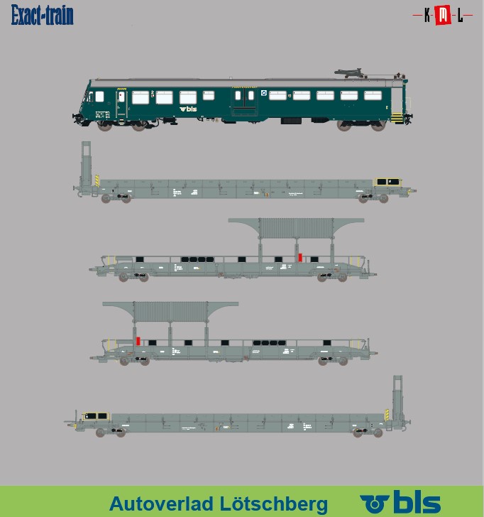 Exact-Train E25000, BLS 5er Set BDt 2xSdtAuffahrw 2x Sdt Rampenw Ep VI DC