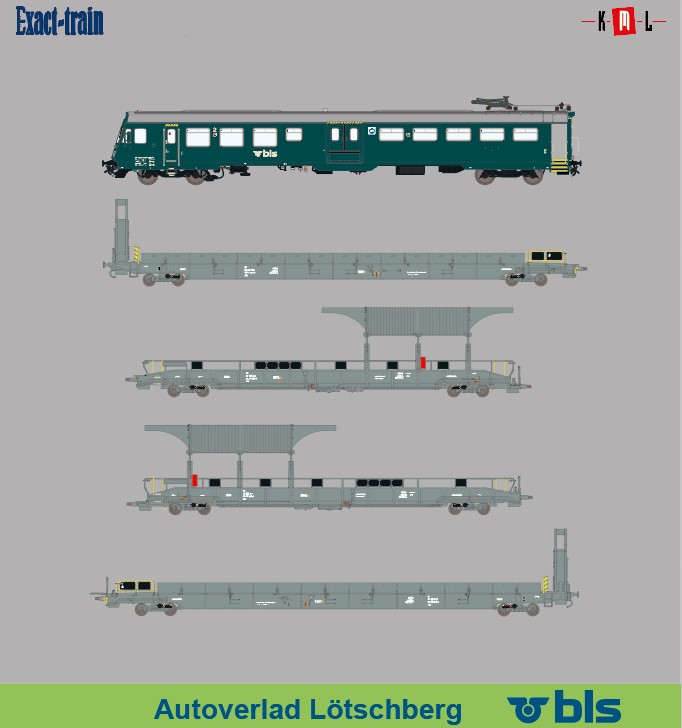 Exact-Train E26000, BLS 5er Set BDt 2xSdtAuffahrw 2x Sdt Rampenw Ep VI, AC