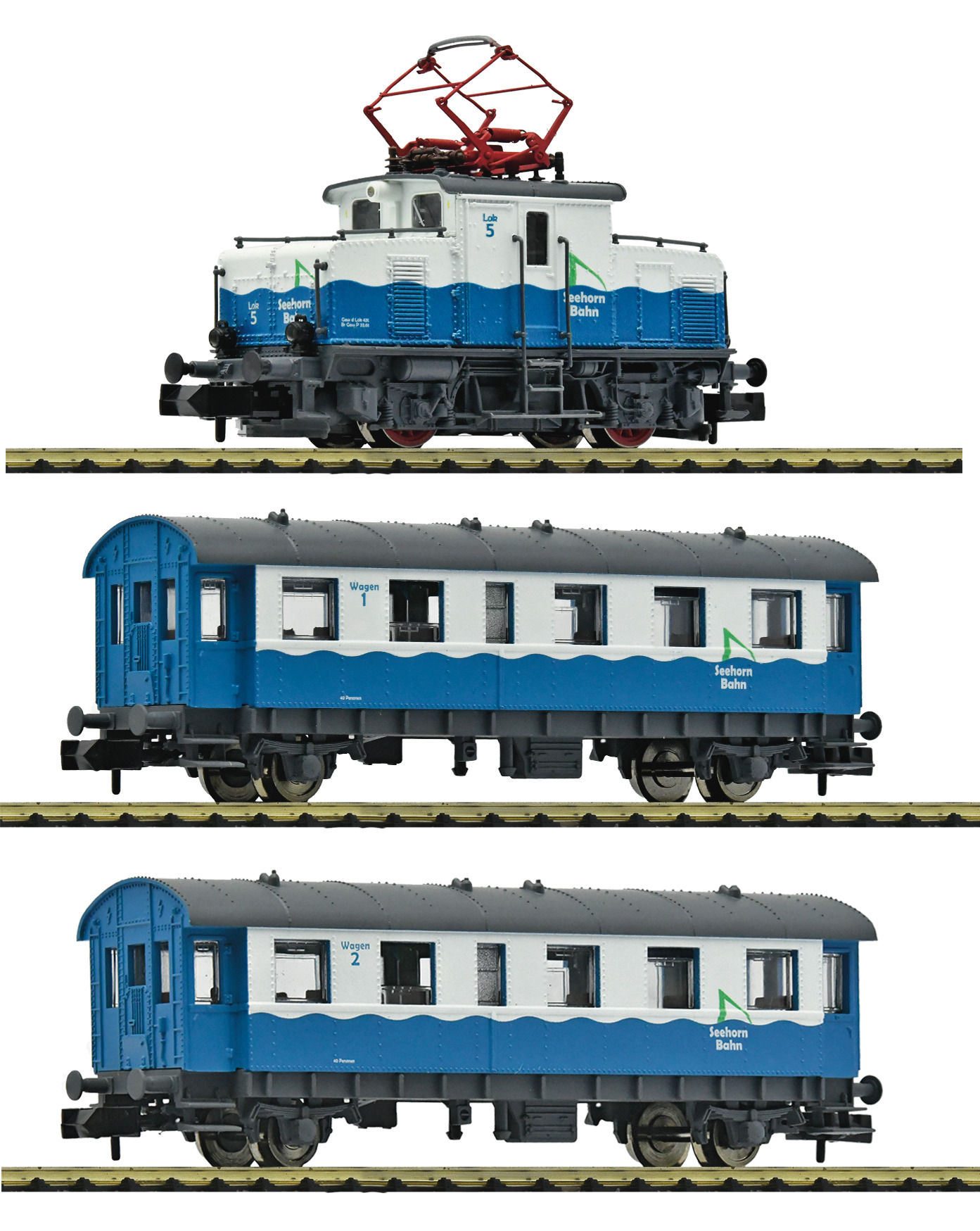 Fleischmann 5570001, Spur N, Zahnradbahn-Set, Privatbahn, 3-teilig, DC, digital