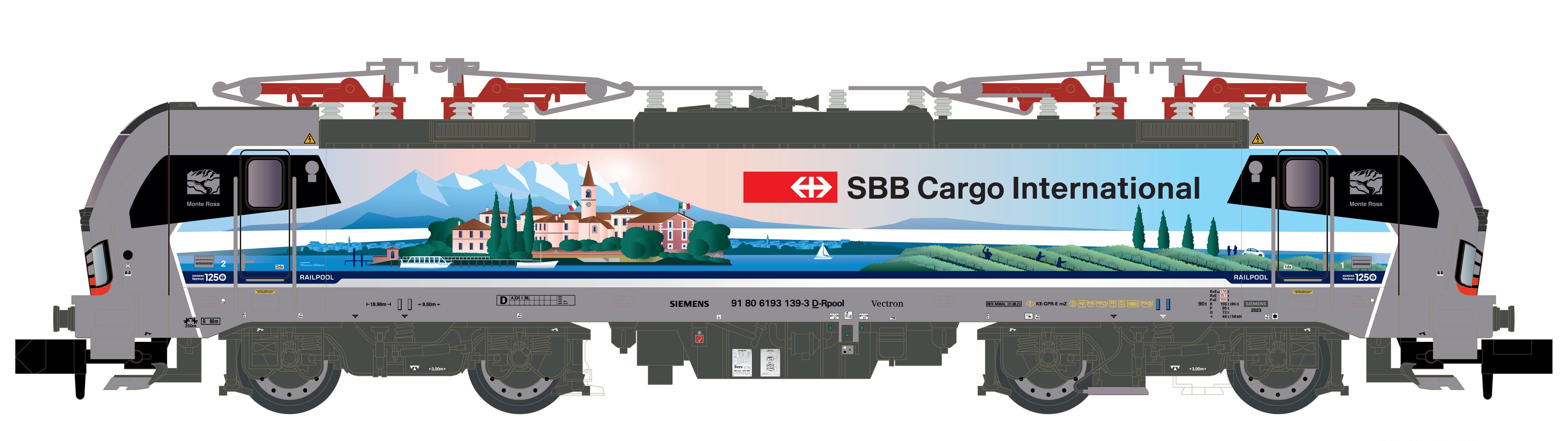 Hobbytrain H30177S, Spur N, SBB CINT El.-Lok Vectron 193 139 Monte Rosa Ep. VI, digital/Sound