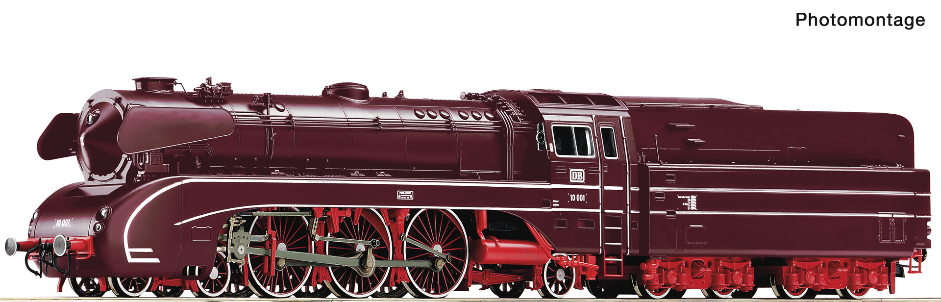 Roco H0 7110015, DB Dampflokomotive BR 10 001, Ep. III, rostrot, DC, digital/Sound/Rauch