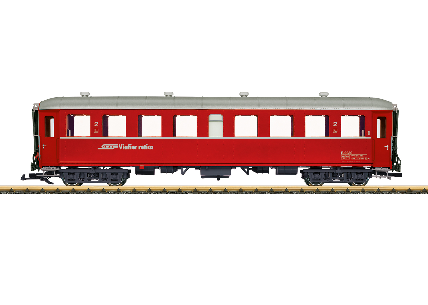 LGB L31527, RhB Schnellzugwagen, 2. Klasse, Ep. IV, rot