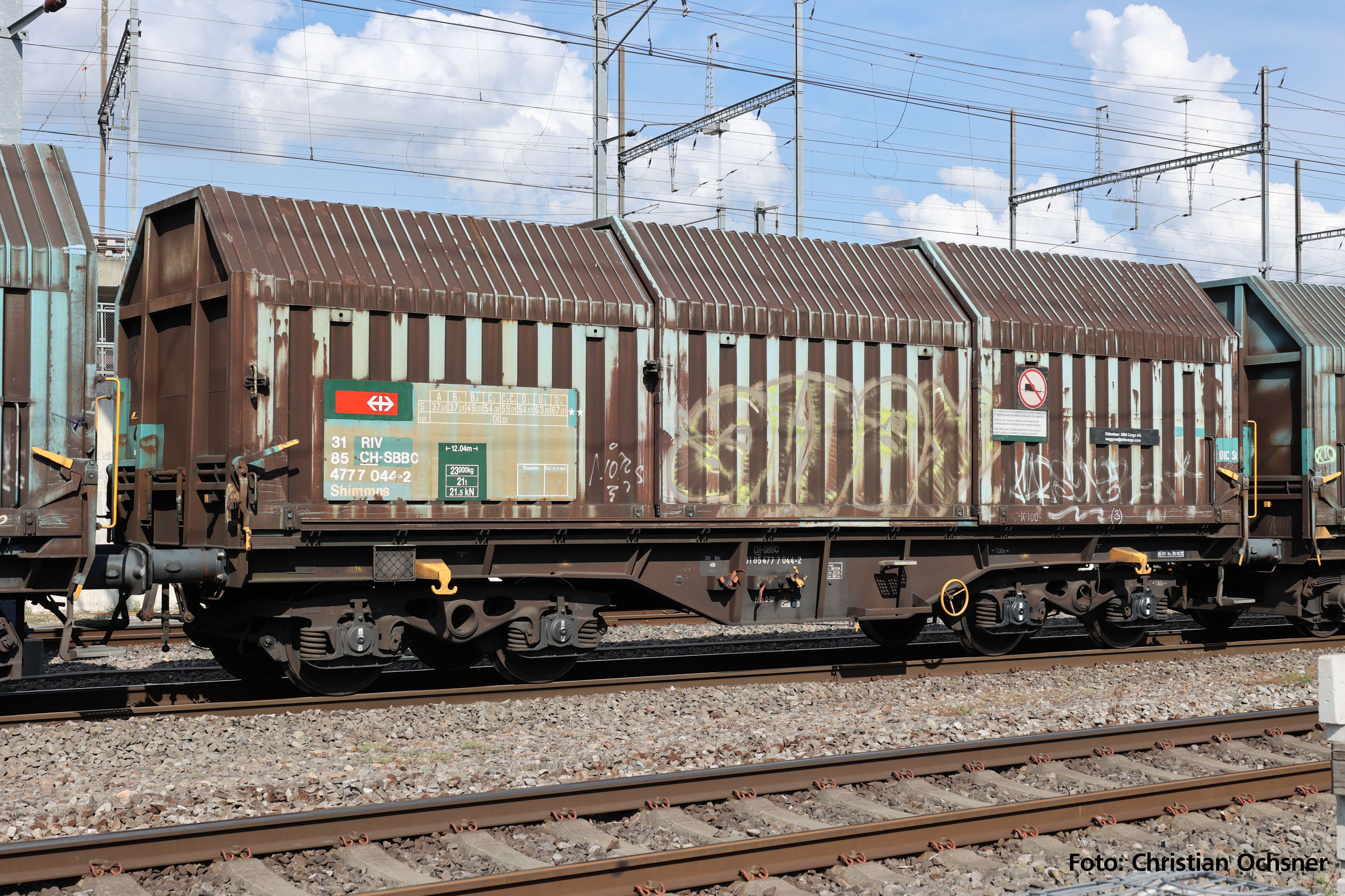Piko H0 28304, SBB Teleskophaubenwagen-Set, 2-teilig (2x Shimmns-y25), Ep. V, DC-Achsen