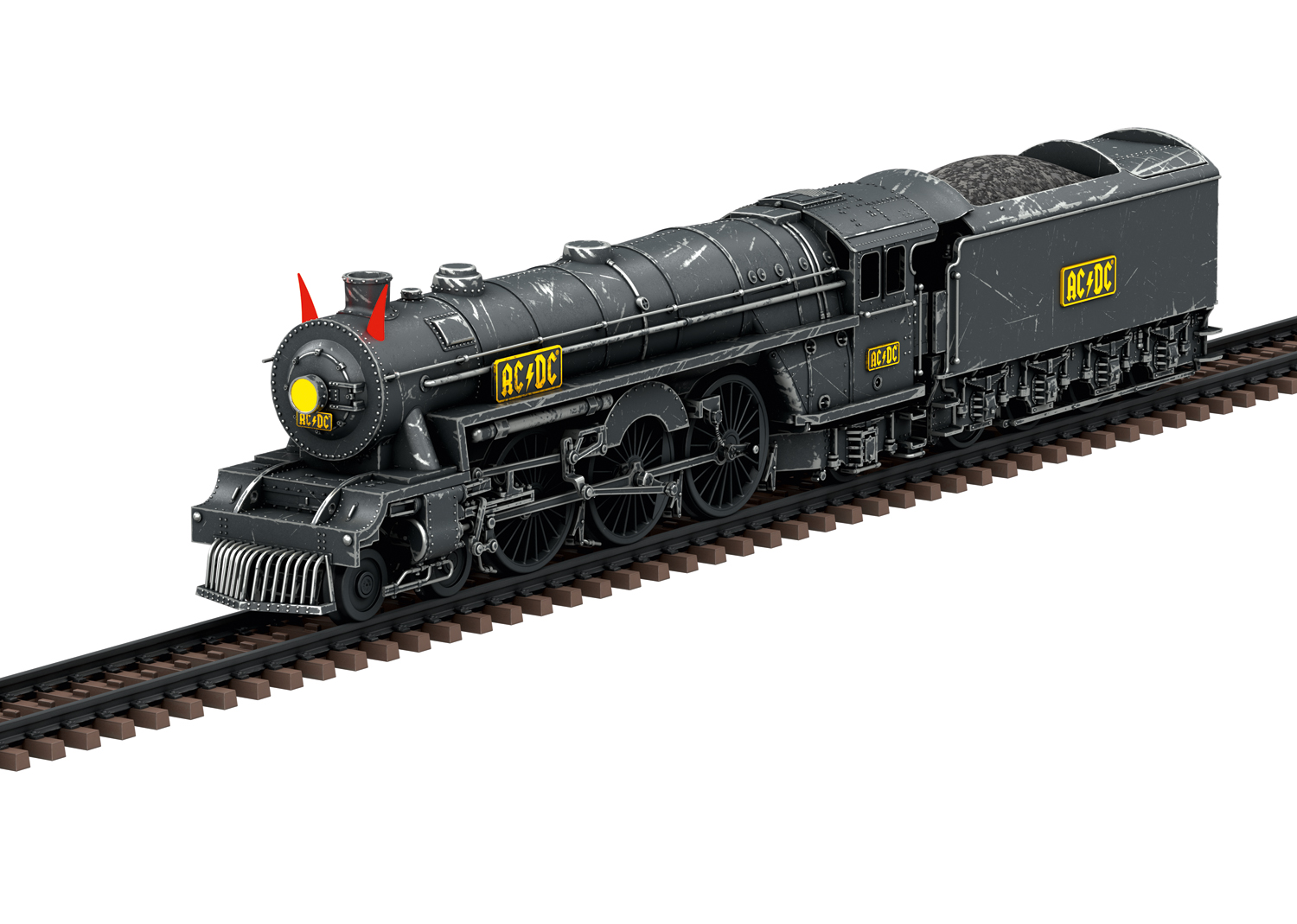 Trix H0 25492, Schlepptender-Dampflokomotive "Black Ice“ - „AC/DC World Tour 2008 - 2010", DC,..