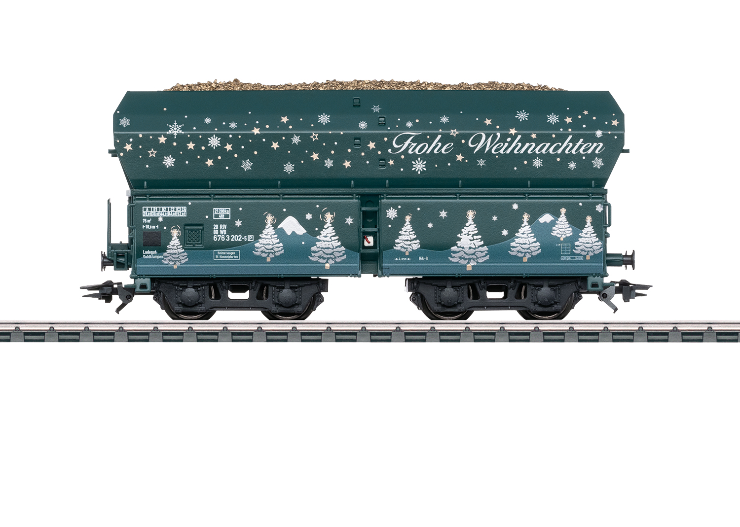 Märklin H0 48425, Weihnachtswagen H0 2025 (Fad 155, Ladung: fiktive Goldklumpen)