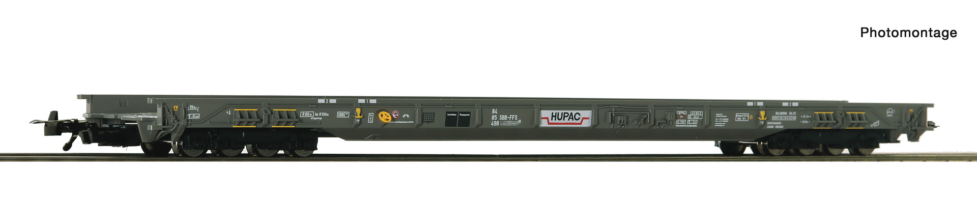 Roco 6600093, H0, HUPAC Niederflur-Mittelwagen, Ep. V-VI