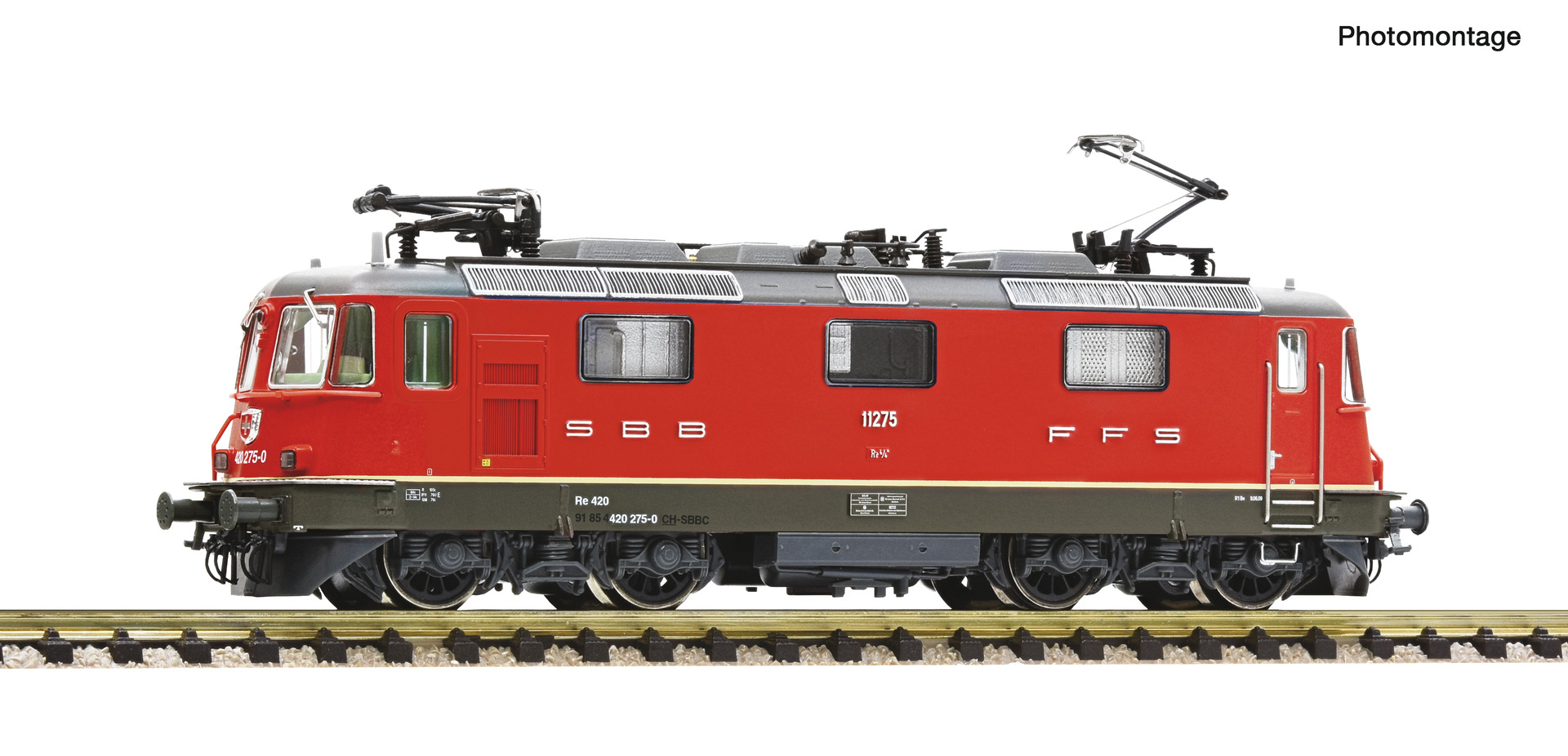 Fleischmann 7570045, Spur N, SBB Re 420, 275-0, Ep. V, rot, digital/Sound