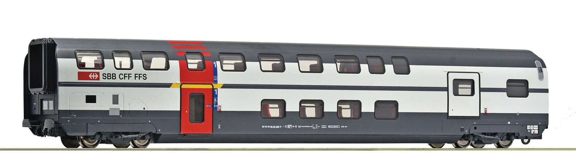Roco 6200214, SBB "IC 2000" Doppelstockwagen 1. Klasse mit Gepäckabteil, Typ AD, Ep. V-VI